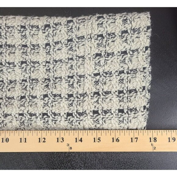 Via Spiga Wool Blend Mid Length Lined Belt Black/Cream Coat Jacket Women's Large - Picture 14 of 16